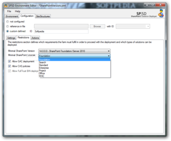 SPSD Environment Editor screenshot 4