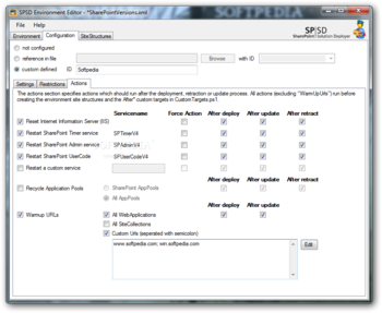 SPSD Environment Editor screenshot 5
