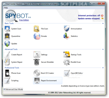 Spybot - Search & Destroy Portable screenshot