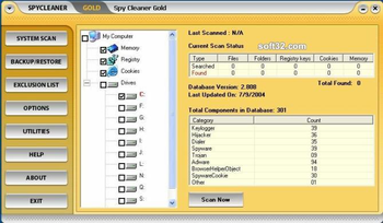 SpyCleaner Gold screenshot