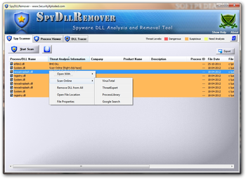 SpyDLLRemover Portable screenshot