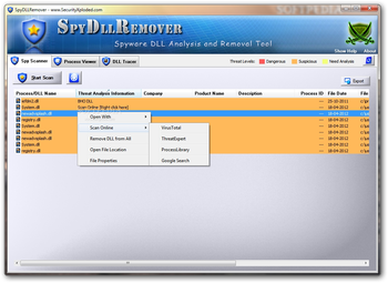 SpyDLLRemover screenshot