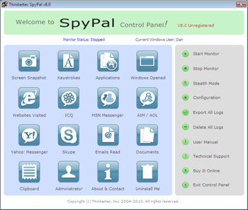 SpyPal ICQ Messenger Spy 2011 screenshot
