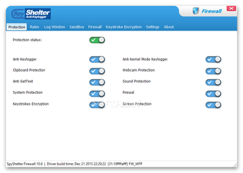 SpyShelter Firewall screenshot