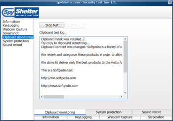 SpyShelter.com - Security Test Tool screenshot 5