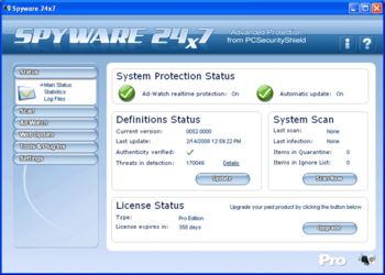 Spyware 24x7 screenshot