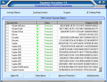 Spyware Inoculator screenshot