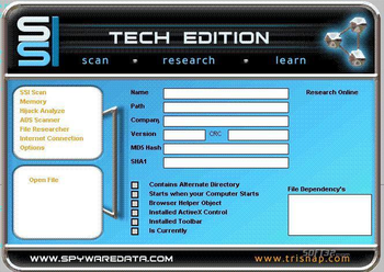 Spyware Interrogator screenshot