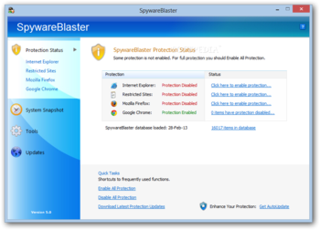 SpywareBlaster screenshot