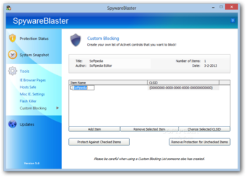 SpywareBlaster screenshot 14