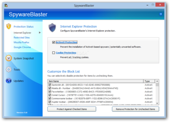 SpywareBlaster screenshot 2