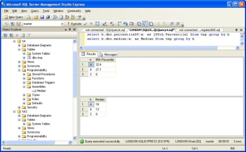 SQL 2005 Median and Percentile screenshot