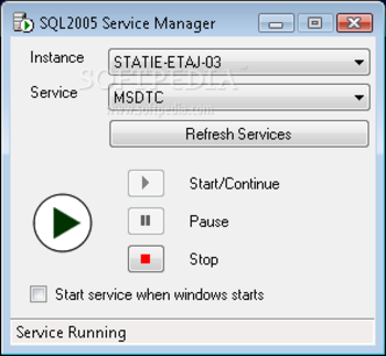 SQL 2005 Service Manager screenshot