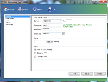 SQL Autobackup Free screenshot 2