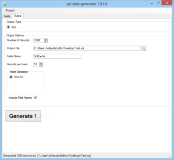 sql-data-generator screenshot 2