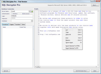SQL Decrypter Pro screenshot