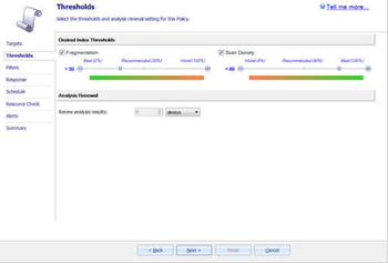 SQL defrag manager  screenshot