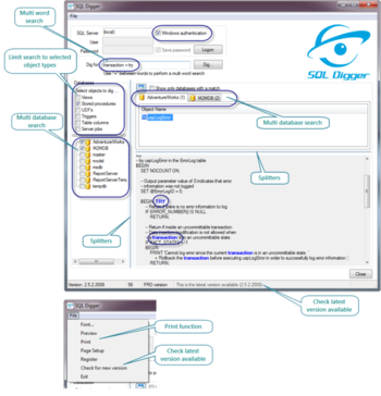 SQL Digger screenshot
