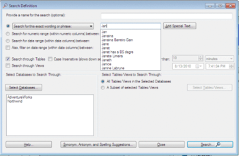 SQL Locator screenshot