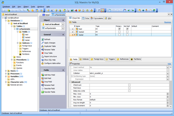 SQL Maestro for MySQL screenshot