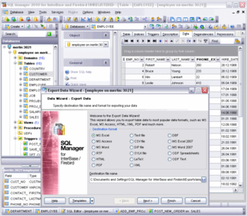 SQL Manager Lite 2010 for InterBase/Firebird screenshot
