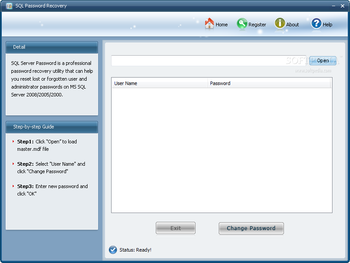 SQL Password Recovery screenshot