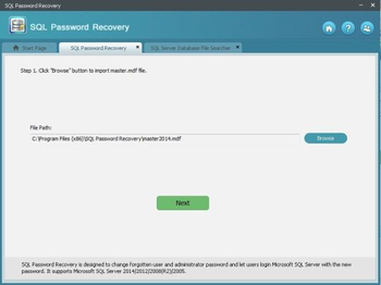SQL Password Recovery screenshot