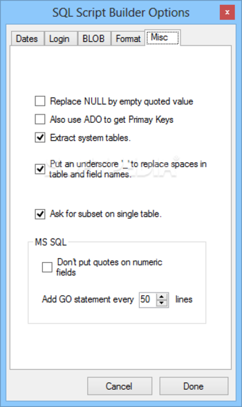 SQL Script Builder screenshot 12