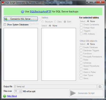 SQL Script Generator screenshot 2