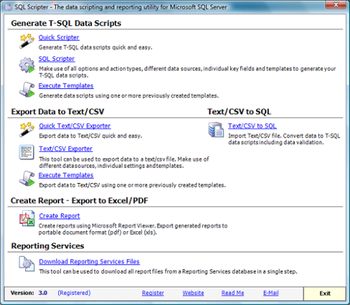 SQL Scripter screenshot
