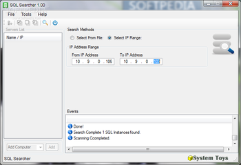 SQL Searcher screenshot