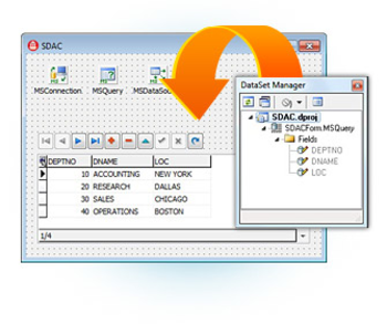 SQL Server Data Access Components RAD Studio 2010 screenshot
