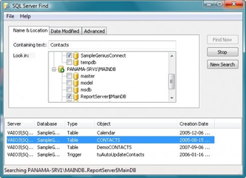 SQL Server Find screenshot