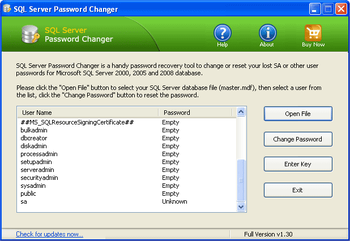 SQL Server Password Changer screenshot 2