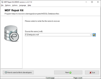 SQL Server Repair Kit screenshot