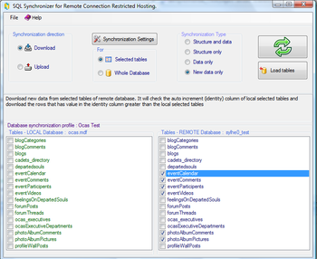 SQL Synchronizer for Remote Connection Restricted Hosting screenshot