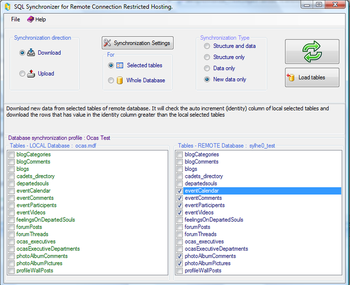 SQL Synchronizer for Remote Connection Restricted Hosting screenshot