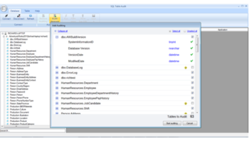 SQL Table Audit screenshot 2