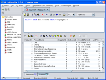 SQL Uniform Lite screenshot