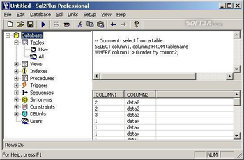 Sql2Plus Professional screenshot