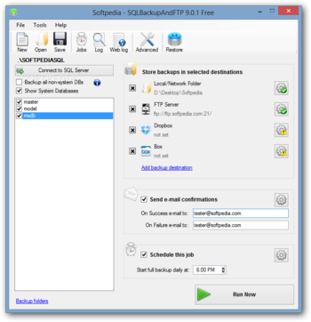 SQLBackupAndFTP screenshot