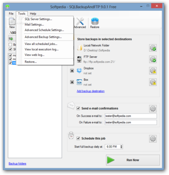 SQLBackupAndFTP screenshot 4