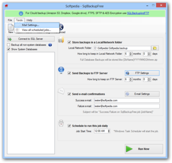 SqlBackupFree screenshot 3