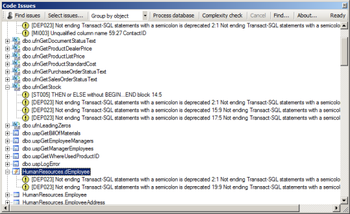 SqlCodeGuard screenshot
