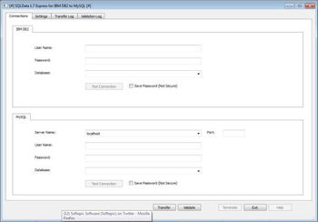SQLData Express for IBM DB2 to MySQL screenshot