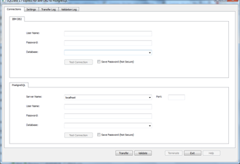 SQLData Express for IBM DB2 to PostgreSQL screenshot