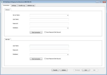 SQLData Express for Informix to IBM DB2 screenshot