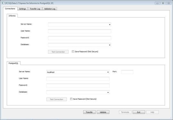 SQLData Express for Informix to PostgreSQL screenshot