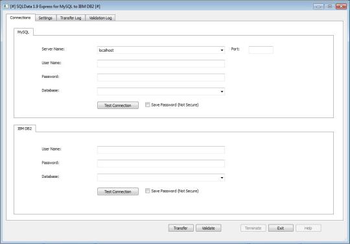 SQLData Express for MySQL to IBM DB2 screenshot