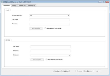 SQLData Express for Oracle to IBM DB2 screenshot